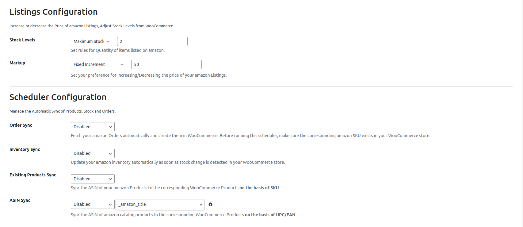 General Settings - 3rd step of the setup wizard